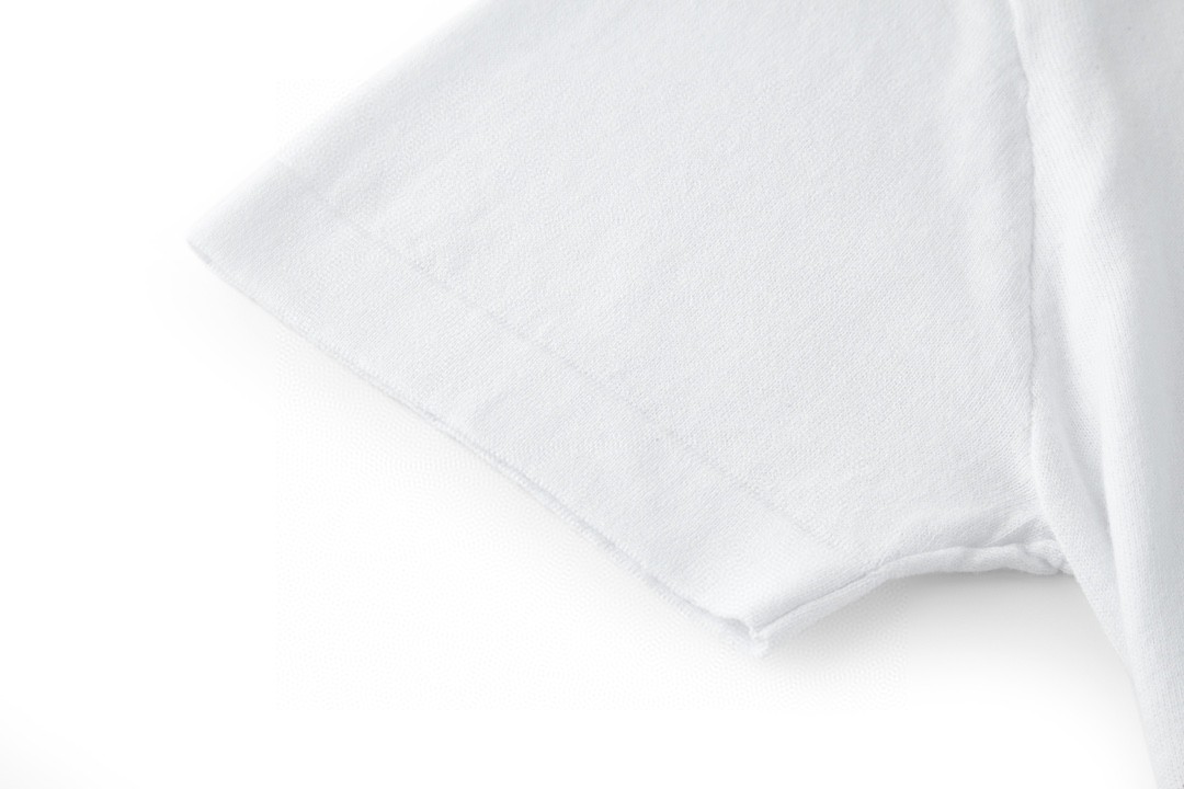 LOUIS VUITTON 路易威登 水墨渲染毛织短袖 圆领 T 恤 上衣 夏款 白色