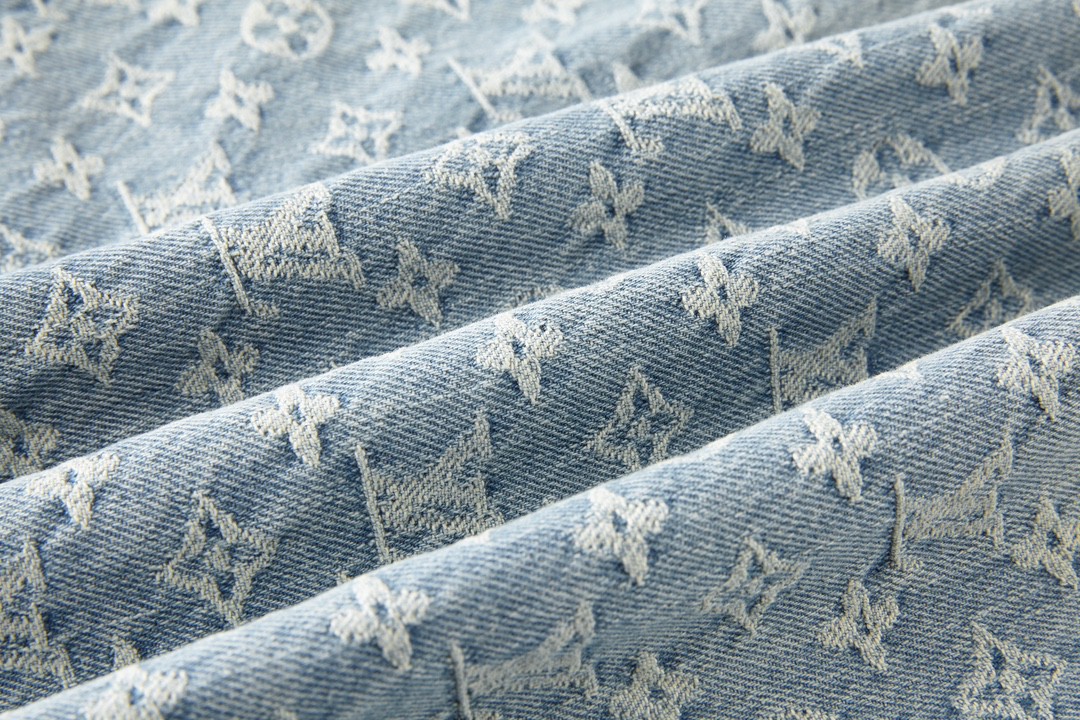 LOUIS VUITTON 路易威登 火焰老花满印牛仔裤 长裤 蓝色