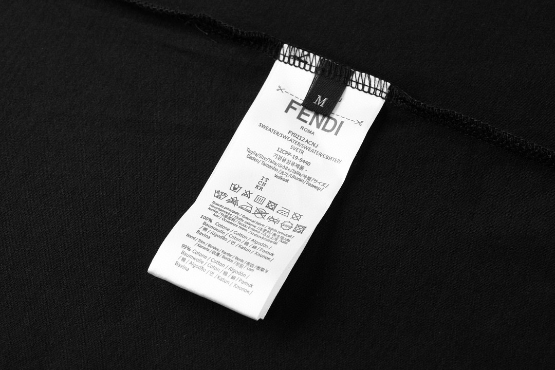 FENDI 芬迪 五金F标 T恤 短袖 上衣 夏款 黑色