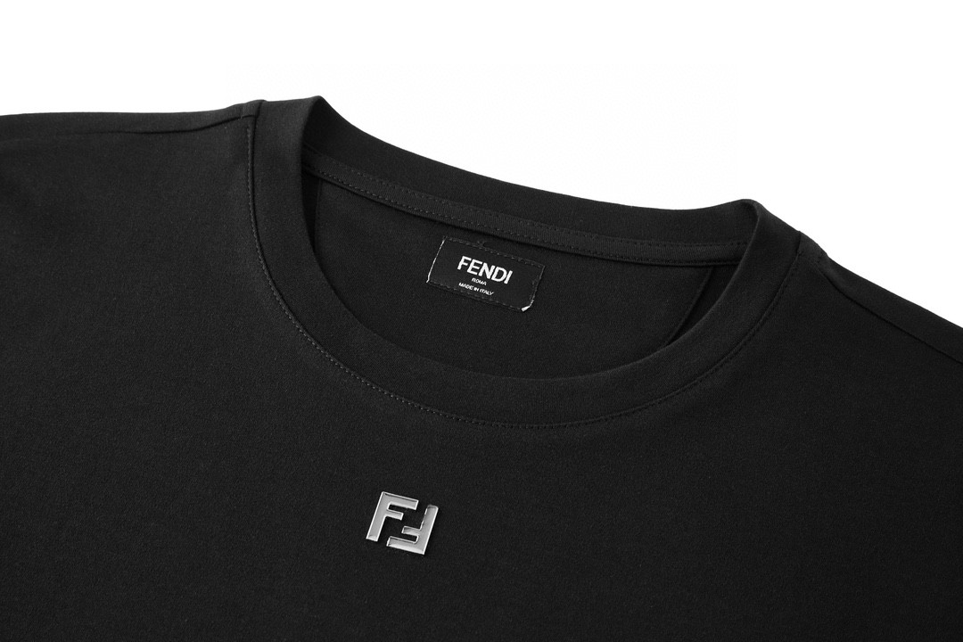 FENDI 芬迪 五金F标 T恤 短袖 上衣 夏款 黑色