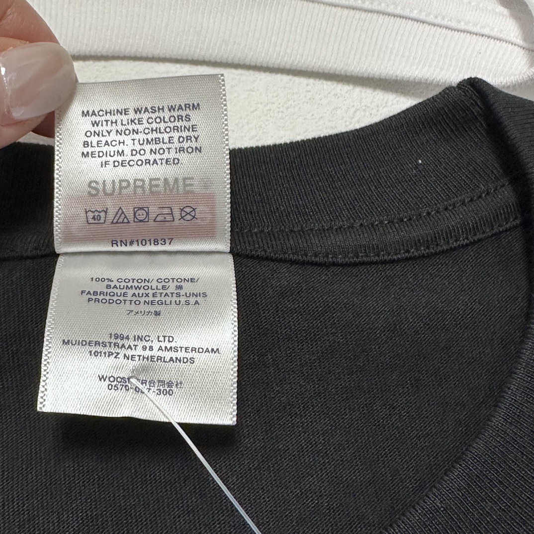 Supreme 隧道印花短袖 T恤 黑色 白色 男女同款 SUP-SS24-154