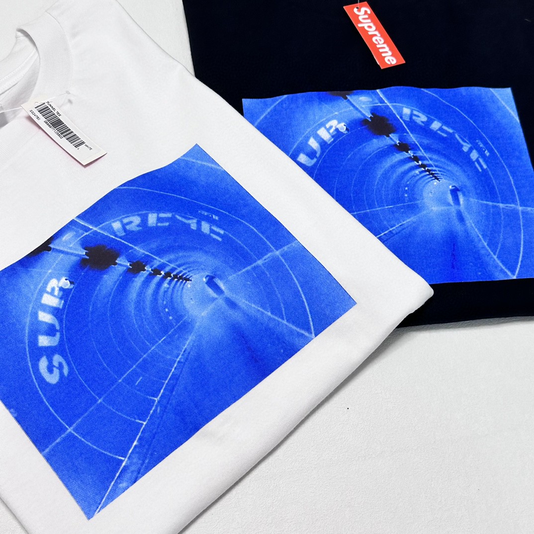 Supreme 隧道印花短袖 T恤 黑色 白色 男女同款 SUP-SS24-154