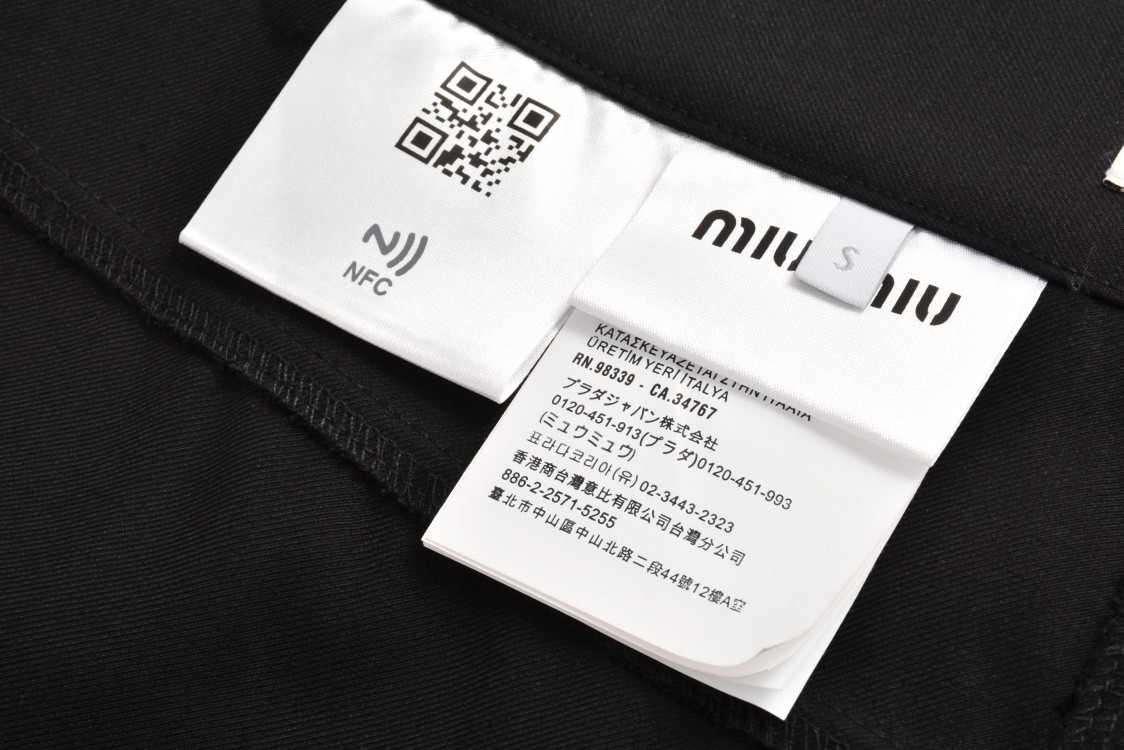 MIU MIU 纯色羊毛直筒西装裤 长裤 裤子 休闲裤 黑色