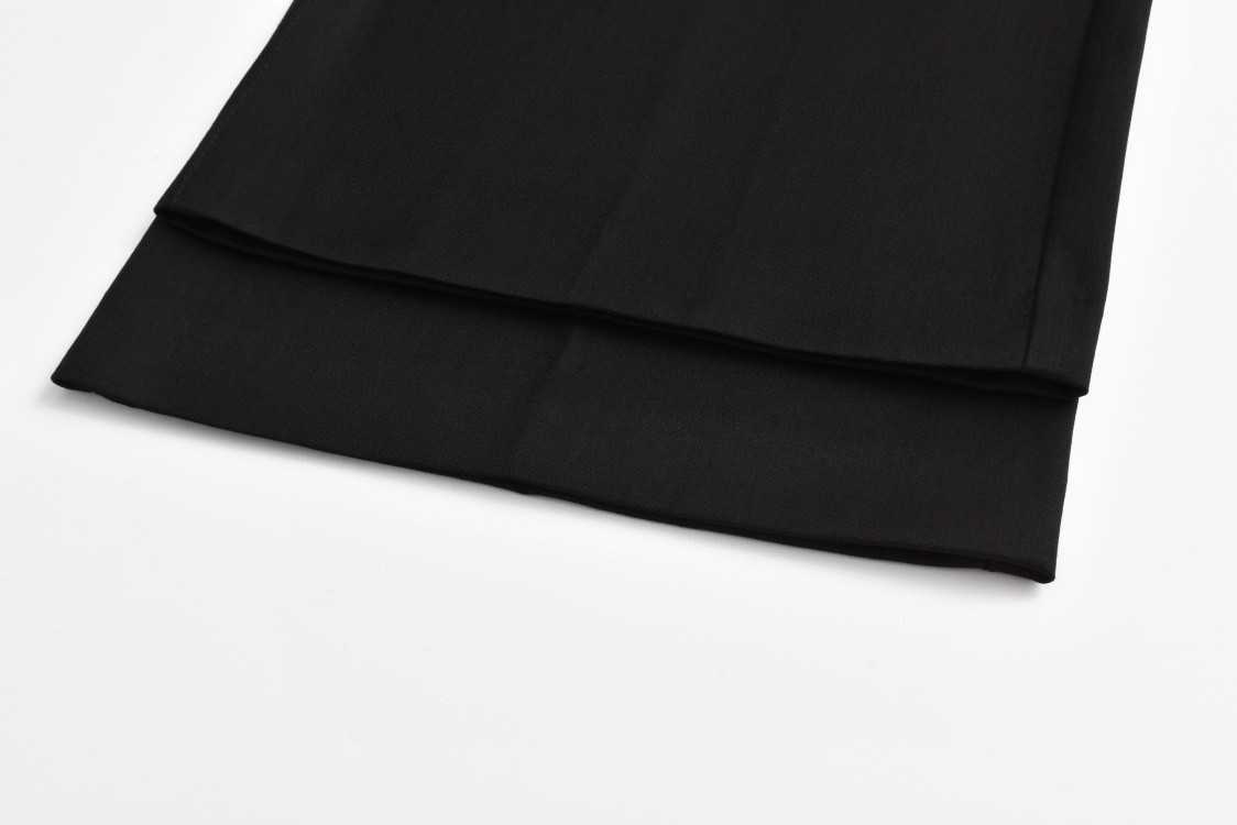 MIU MIU 纯色羊毛直筒西装裤 长裤 裤子 休闲裤 黑色