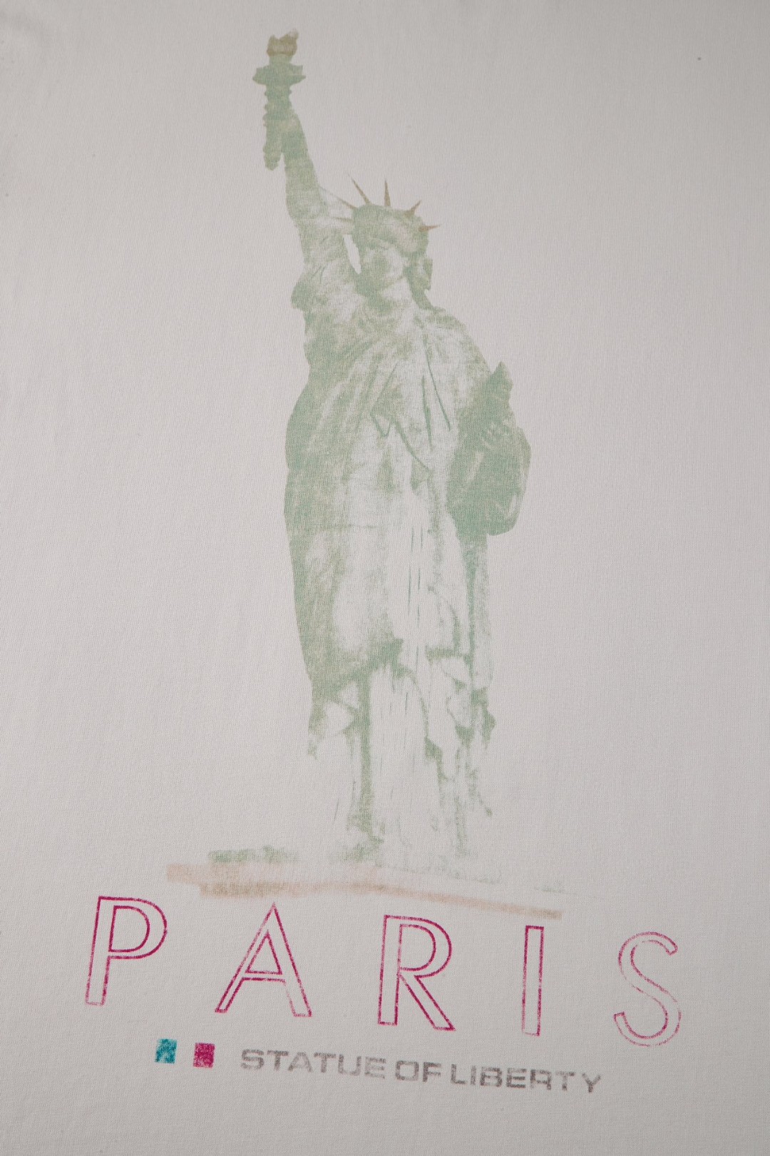 Balenciaga 巴黎世家 自由女神雕像字母logo印花短袖 T恤 圆领 短款 夏季 