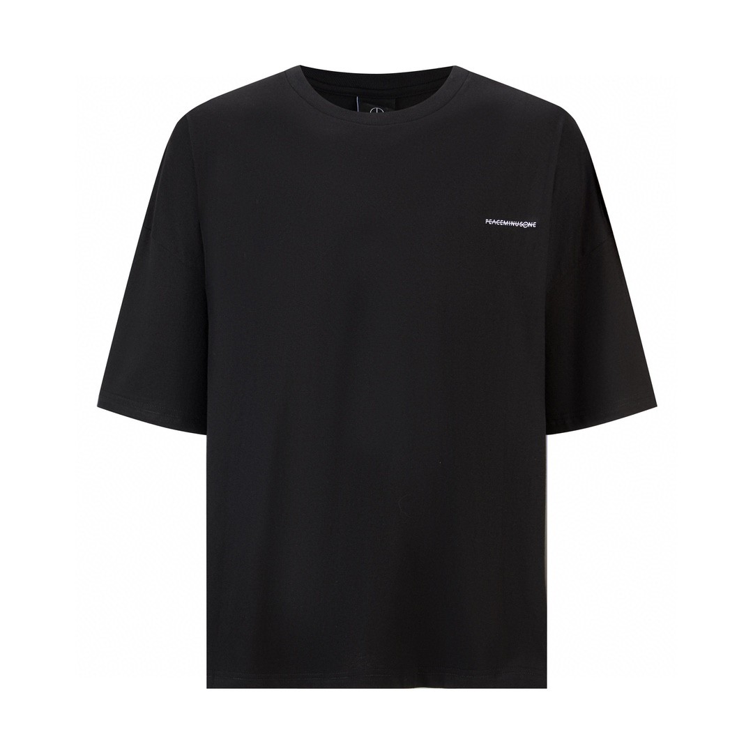 PEACEMINUSONE 权志龙 x fragmentdesign藤原浩闪电 雏菊短袖 T恤 夏款 黑色 
