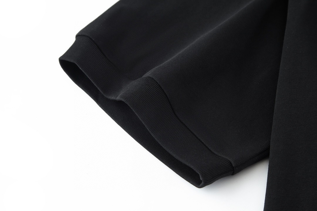 PRADA 普拉达 字母刺绣logo Polo衫 短袖 T恤 黑色 