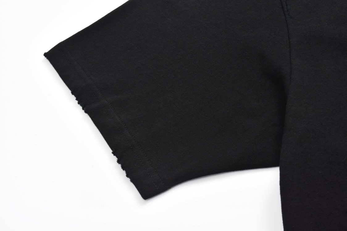 Balenciaga 巴黎世家 东京铁塔字母logo短袖 T恤 圆领 短款 夏季 黑色