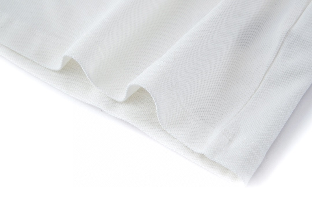 GUCCI 古驰 胸口刺绣logo条纹边饰Polo衫 短袖 T恤 夏季 白色