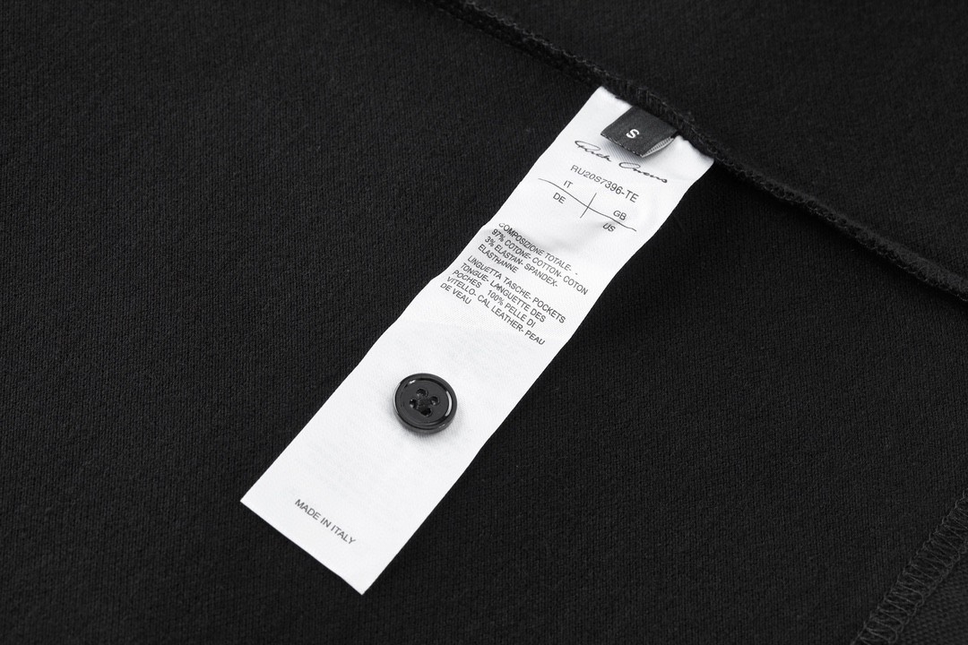 Moncler 蒙口 RO 联名 胸标纽扣Polo衫 短袖 T恤 圆领 短款 夏季 黑色