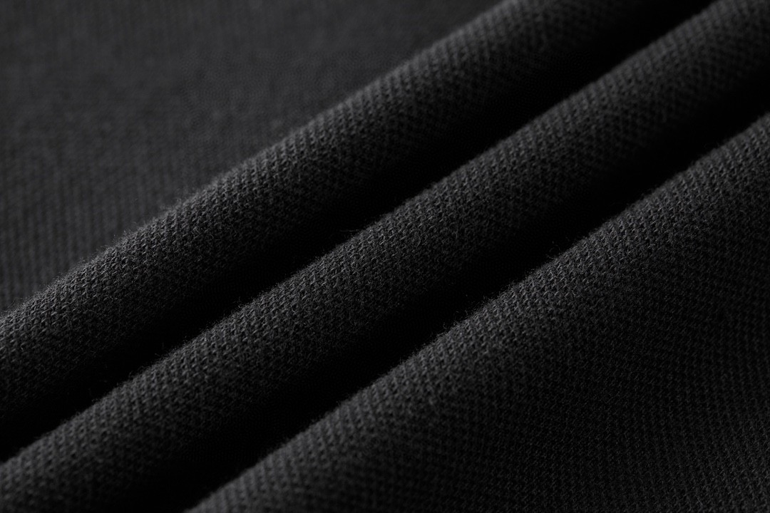 Moncler 蒙口 RO 联名 胸标纽扣Polo衫 短袖 T恤 圆领 短款 夏季 黑色