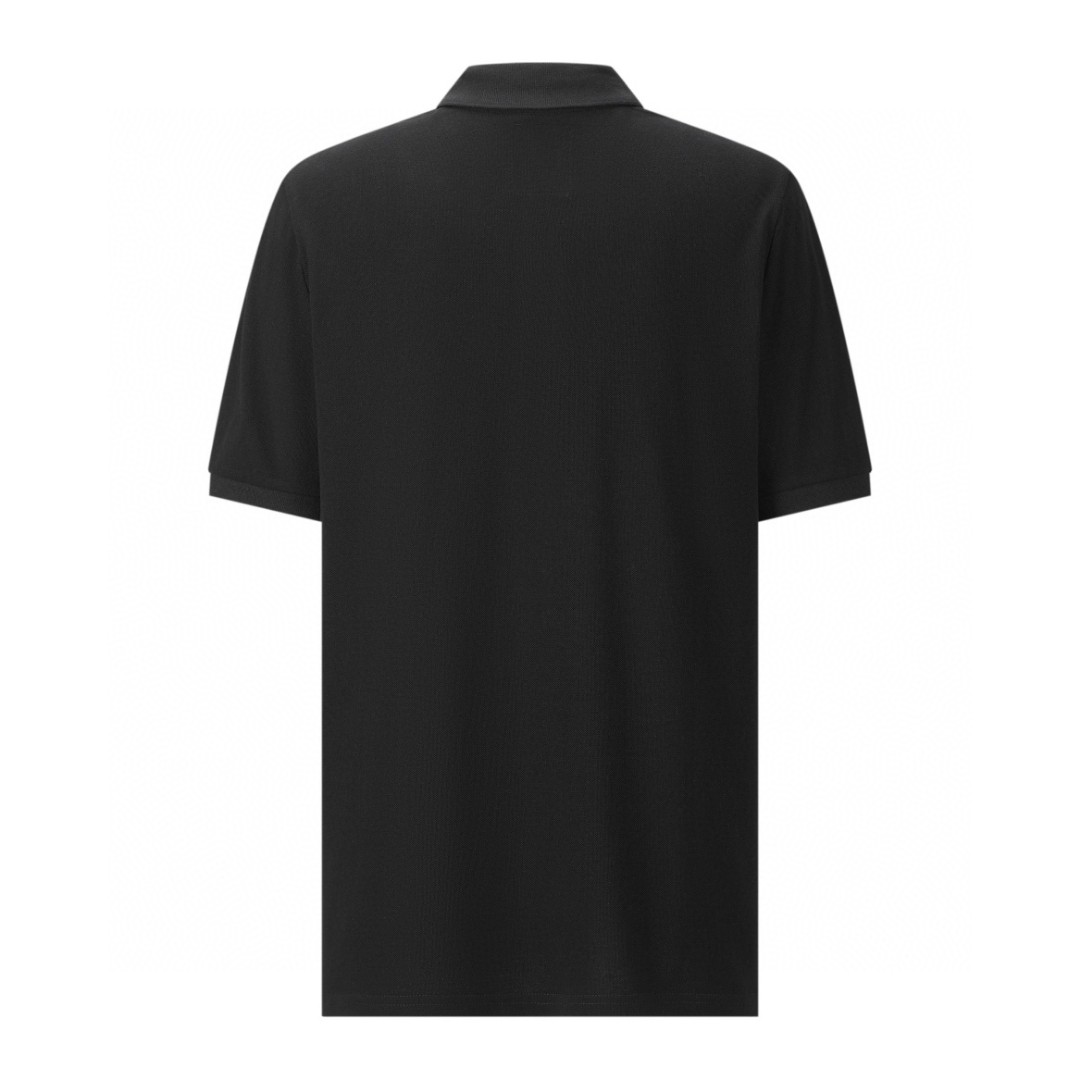 Moncler 蒙口 RO 联名 胸标纽扣Polo衫 短袖 T恤 圆领 短款 夏季 黑色