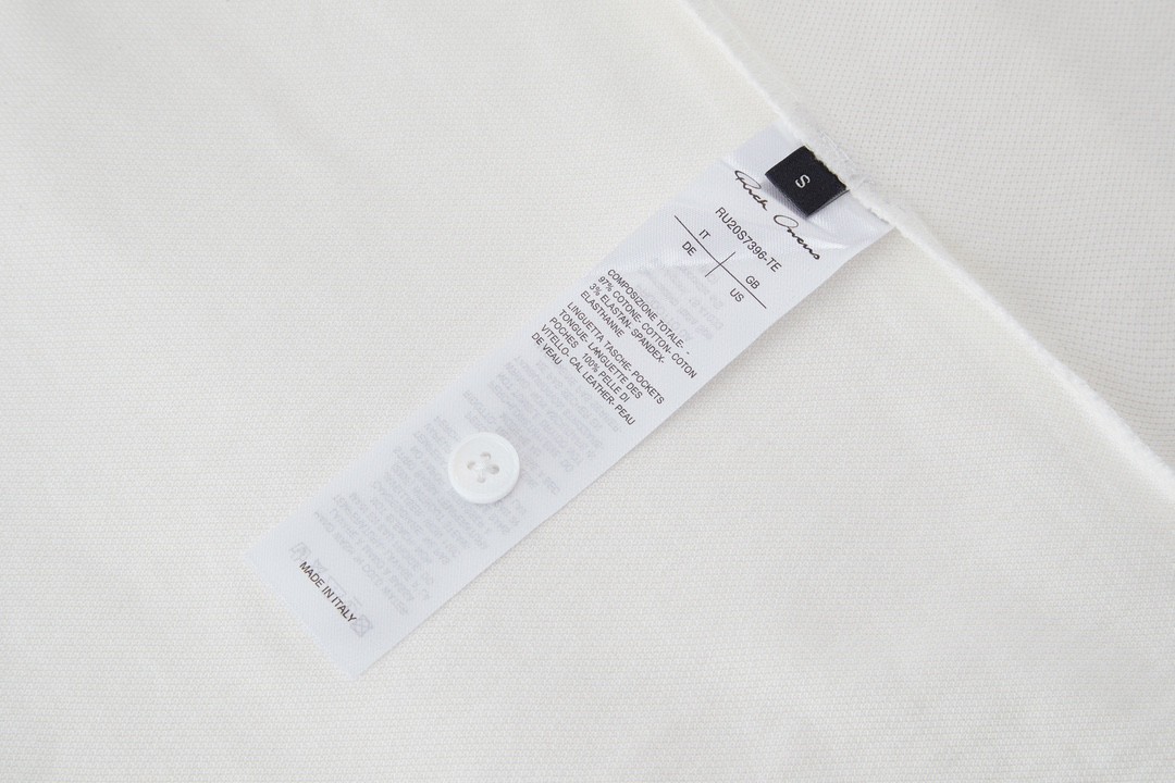 Moncler 蒙口 RO 联名 胸标纽扣Polo衫 短袖 T恤 圆领 短款 夏季 白色