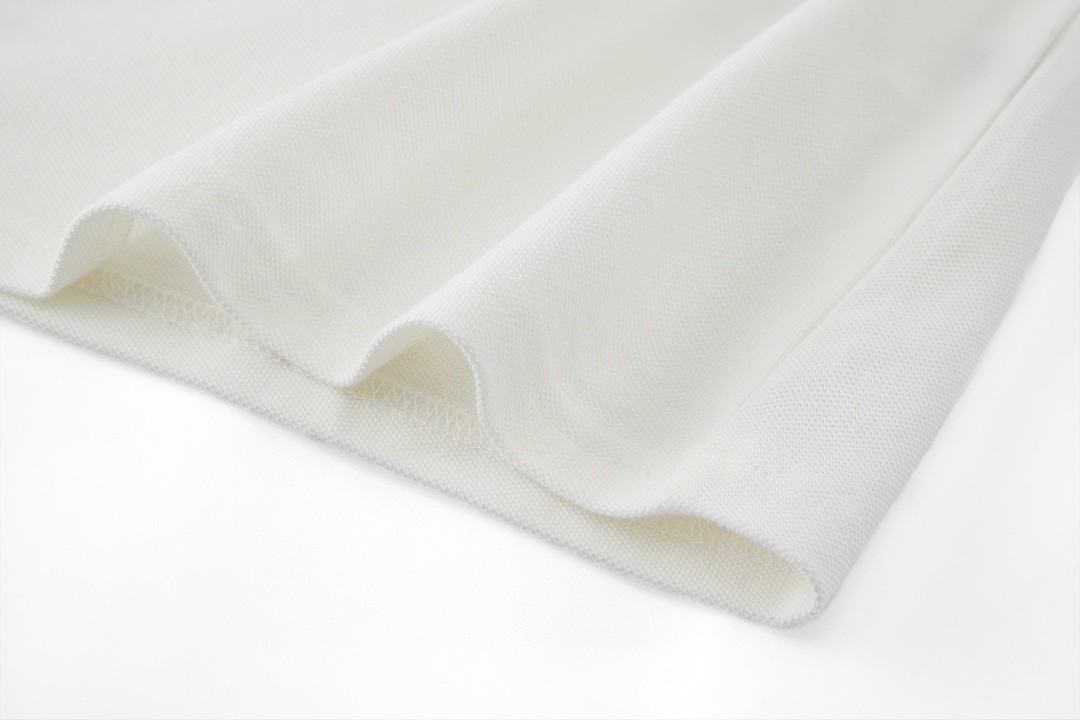 Moncler 蒙口 RO 联名 胸标纽扣Polo衫 短袖 T恤 圆领 短款 夏季 白色