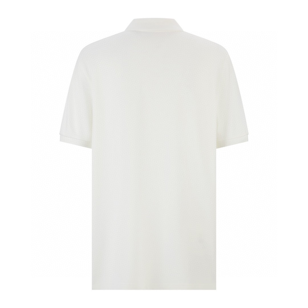 Moncler 蒙口 RO 联名 胸标纽扣Polo衫 短袖 T恤 圆领 短款 夏季 白色