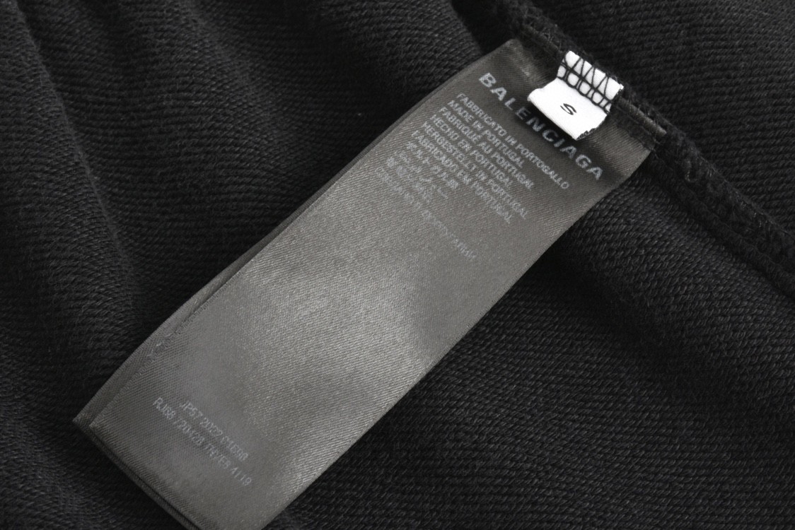 Balenciaga 巴黎世家 水洗破洞字母l刺绣ogo短裤 五分裤 休闲裤 运动裤 夏季 黑色 