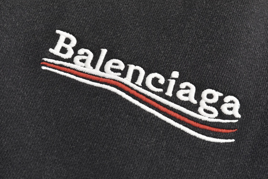 Balenciaga 巴黎世家 水洗破洞字母l刺绣ogo短裤 五分裤 休闲裤 运动裤 夏季 黑色 