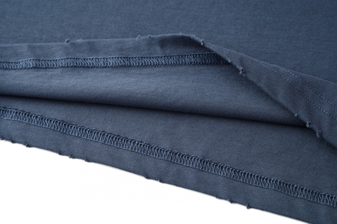 Balenciaga 巴黎世家 比特币双B泥染印花短袖 T恤 圆领 短款 夏季 蓝色 739028TOVU64108