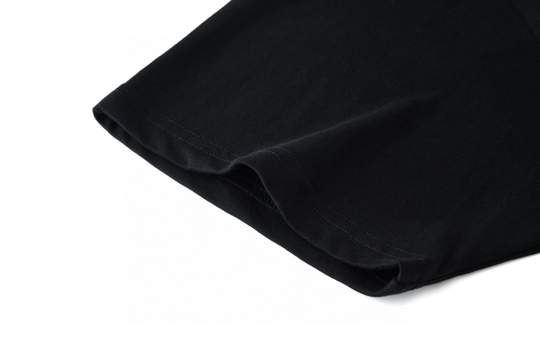 Balenciaga 巴黎世家 支付宝联名 SS25 字母logo印花短袖 T恤 圆领 短款 夏季 黑色 787349TRVY91000