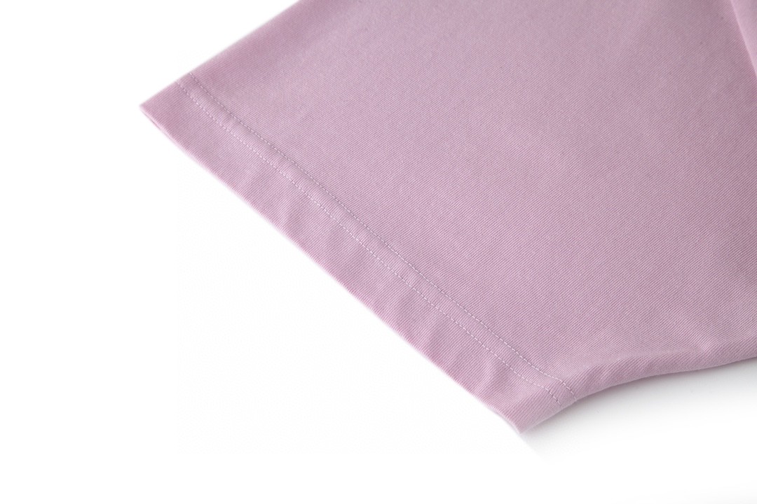 Balenciaga 巴黎世家 下摆流苏字母刺绣Logo 短袖 T恤 圆领 短款 夏季 粉色 