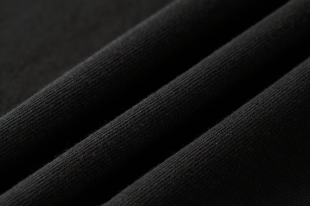 Balenciaga 巴黎世家 下摆流苏字母刺绣Logo 短袖 T恤 圆领 短款 夏季 黑色