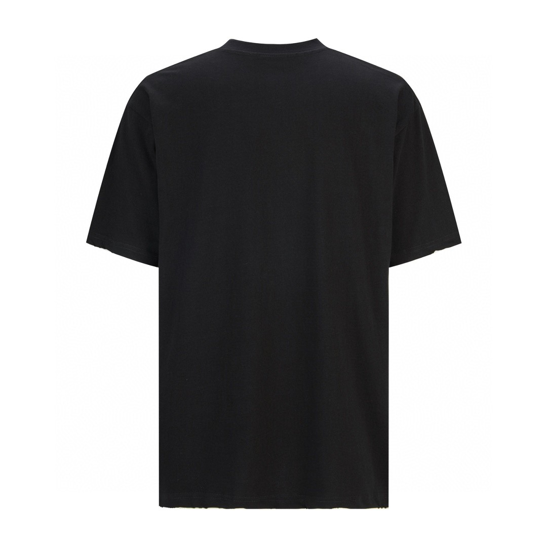 Balenciaga 巴黎世家 字母Logo印花 短袖 T恤 圆领 短款 夏季 黑色 787349TQVP41200