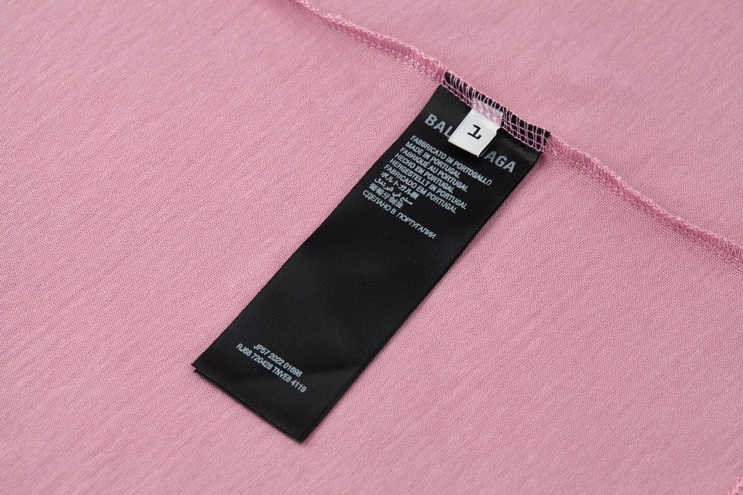 Balenciaga 巴黎世家 字母Logo印花 短袖 T恤 圆领 短款 夏季 粉色 787349TQVP45708