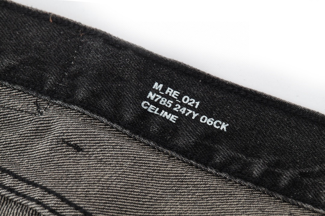 CELINE 赛琳 水洗破洞牛仔裤 长裤 裤子 黑色 2N850247Y-06CK