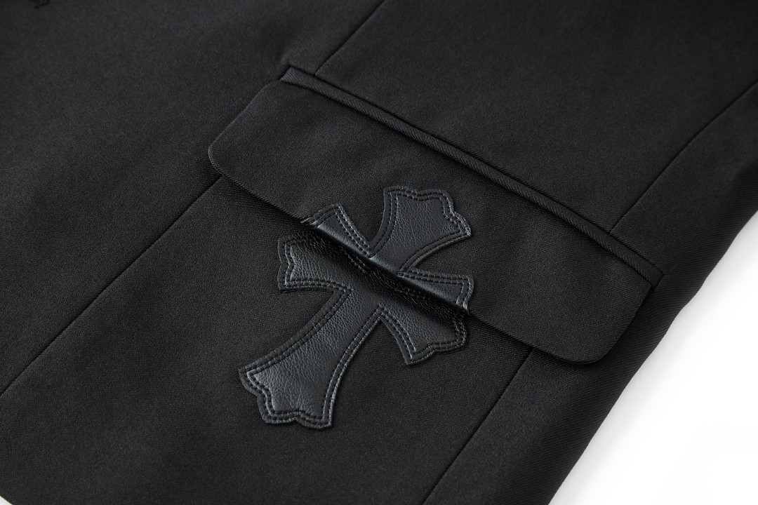 Chrome Hearts 克罗心 CDG 联名西装外套 长袖 黑色