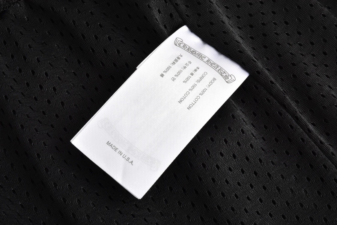 Chrome Hearts 克罗心 冰球服系列网眼短裤 五分裤 休闲裤 黑色 034-033353