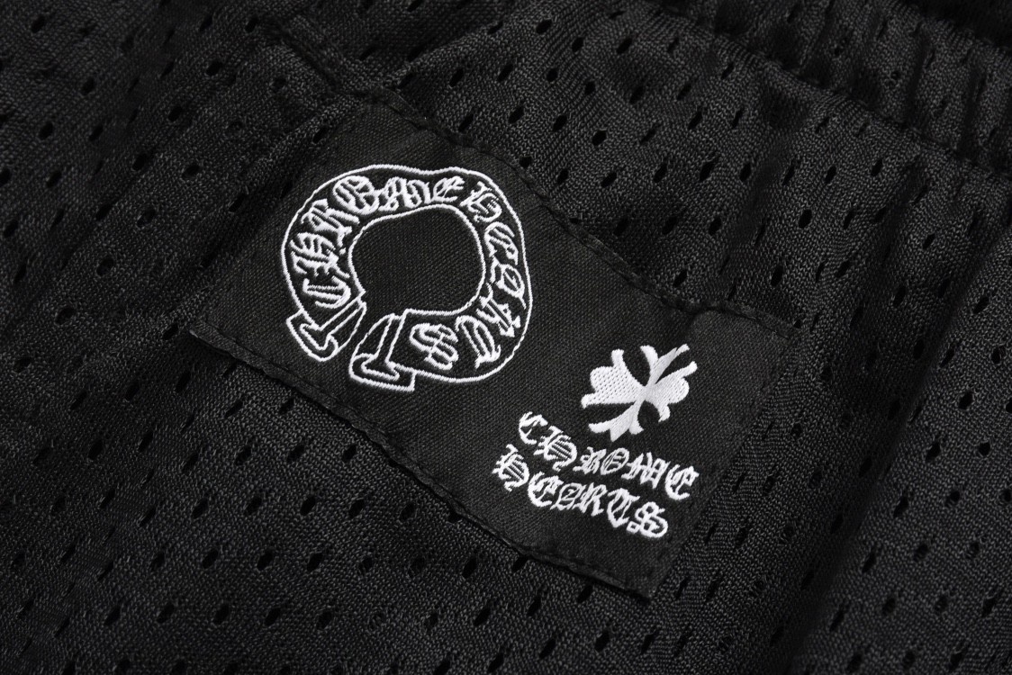 Chrome Hearts 克罗心 冰球服系列网眼短裤 五分裤 休闲裤 黑色 034-033353
