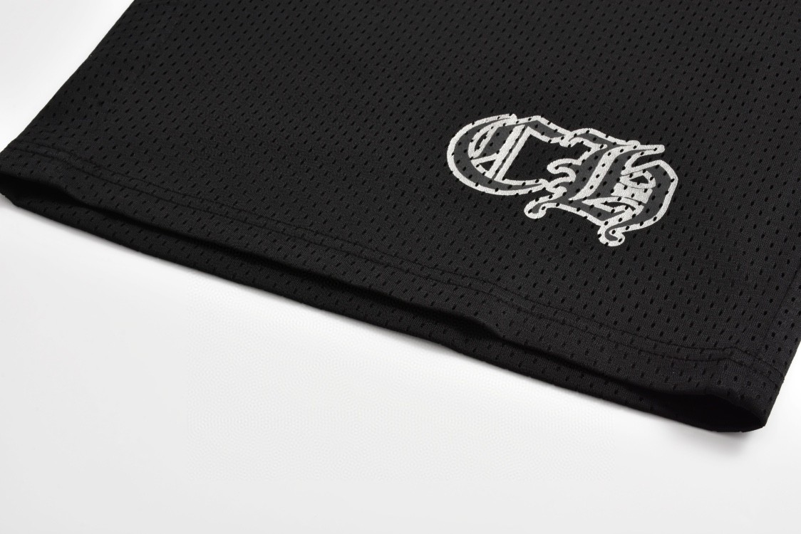 Chrome Hearts 克罗心 冰球服系列网眼短裤 五分裤 休闲裤 黑色 034-033353