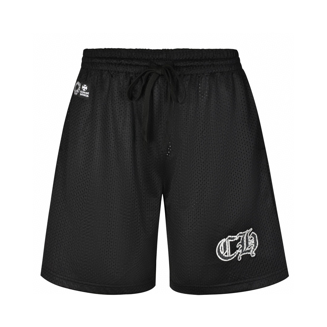 Chrome Hearts 克罗心 冰球服系列网眼短裤 五分裤 休闲裤 黑色 034-033353