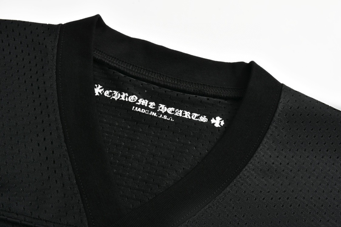 Chrome Hearts 克罗心 冰球服系列网眼短袖 T恤 黑色 CH-20231186