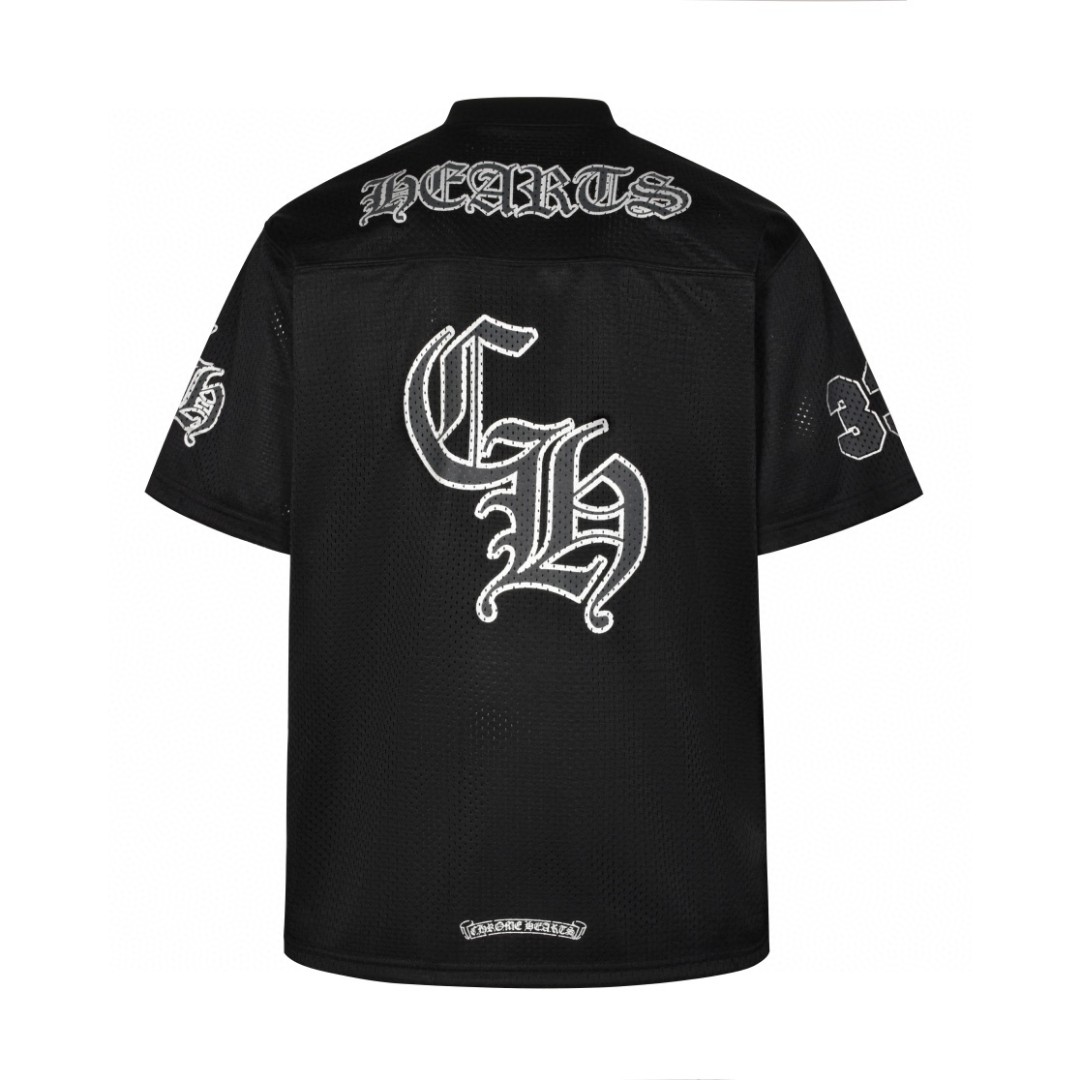 Chrome Hearts 克罗心 冰球服系列网眼短袖 T恤 黑色 CH-20231186
