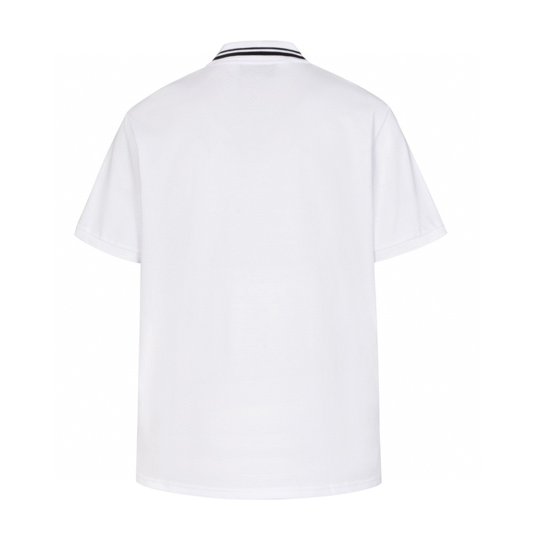 GUCCI 古驰 字母logo条纹Polo衫 短袖 T恤 夏季 白色 788016-XJGJX-9081