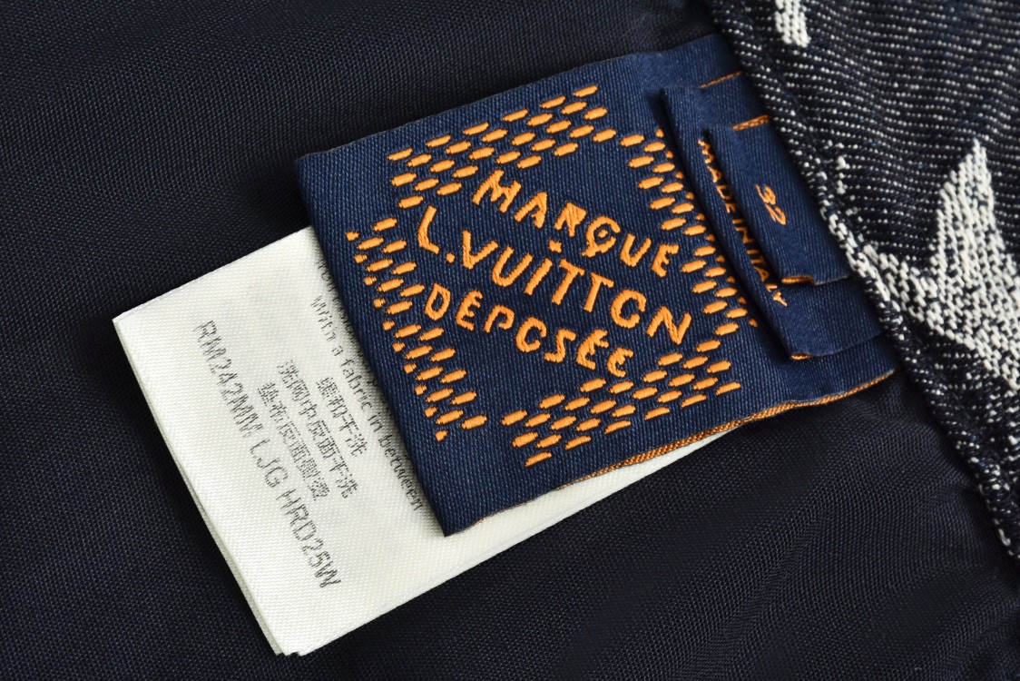 LOUIS VUITTON 路易威登 植绒满印牛仔裤 短裤 五分裤 