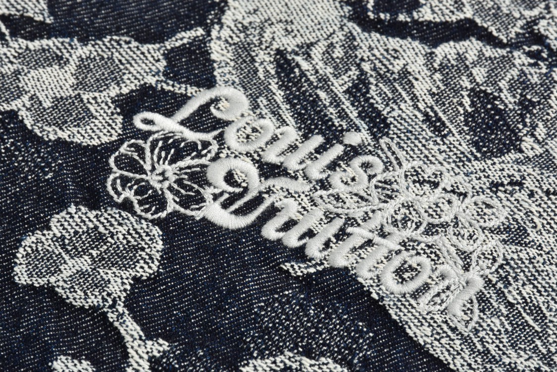 LOUIS VUITTON 路易威登 植绒满印牛仔裤 短裤 五分裤 