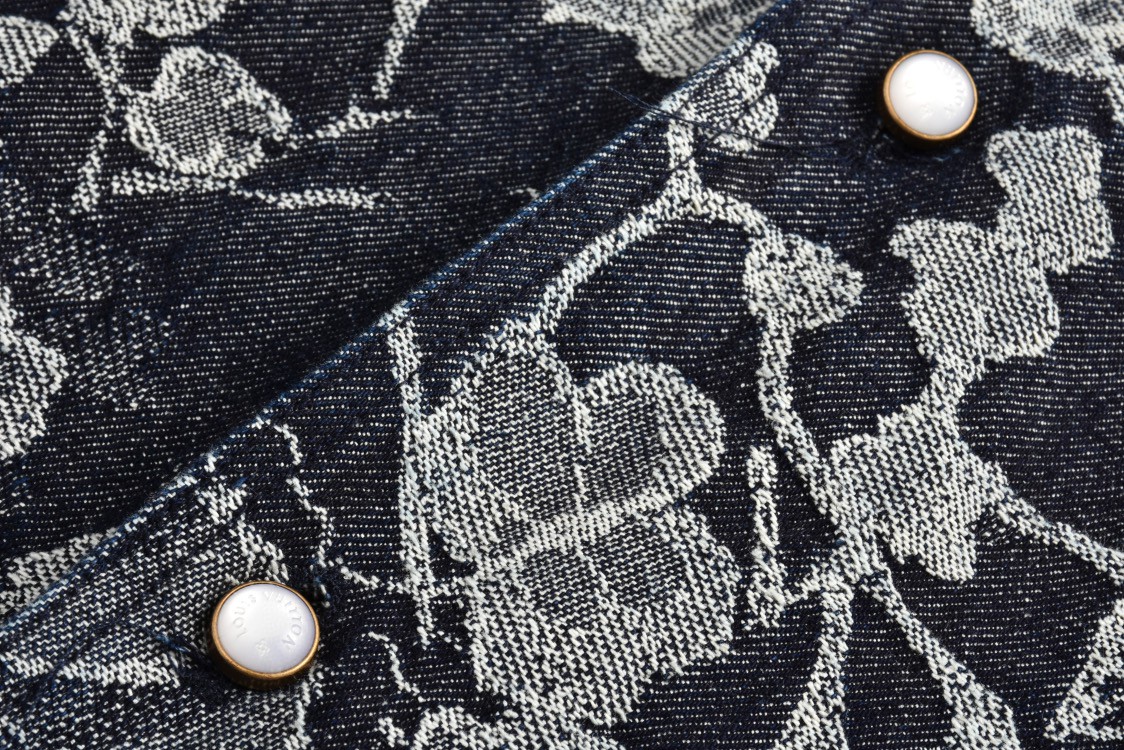 LOUIS VUITTON 路易威登 植物满印牛仔衬衫 外套 短袖 