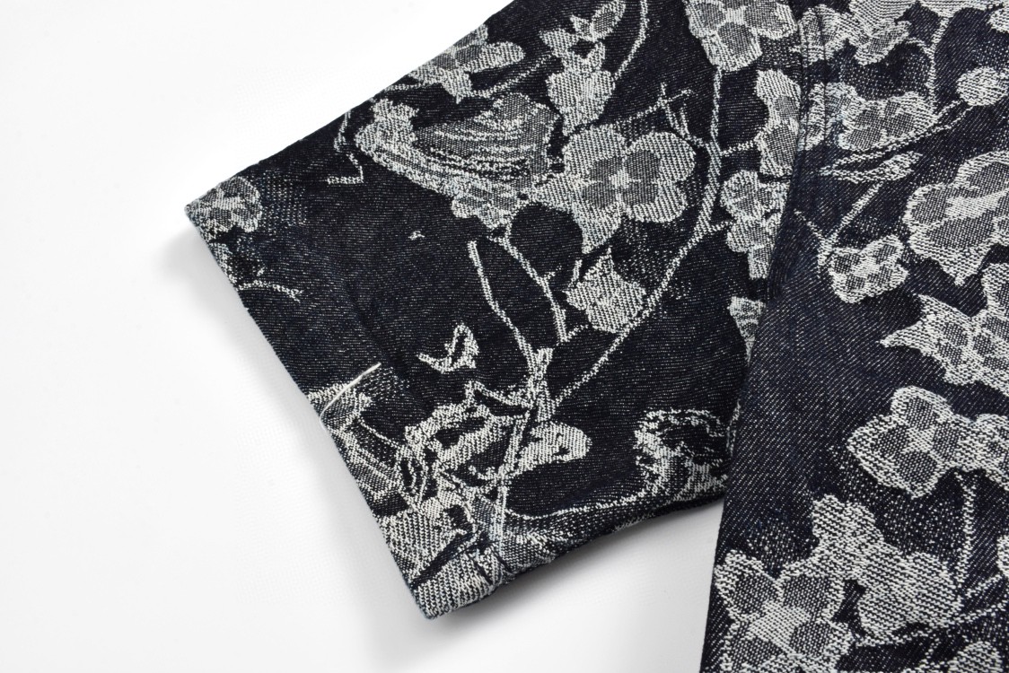 LOUIS VUITTON 路易威登 植物满印牛仔衬衫 外套 短袖 