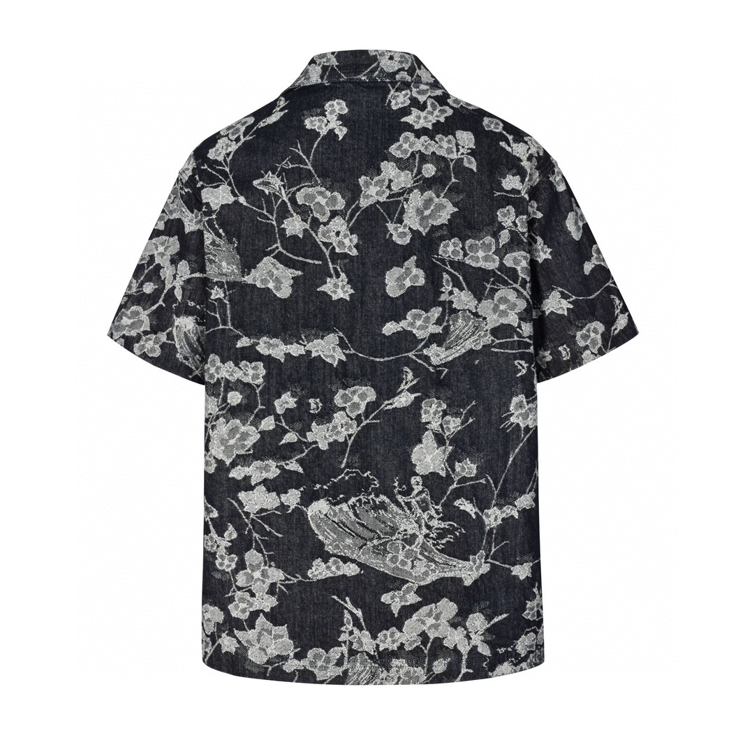 LOUIS VUITTON 路易威登 植物满印牛仔衬衫 外套 短袖 