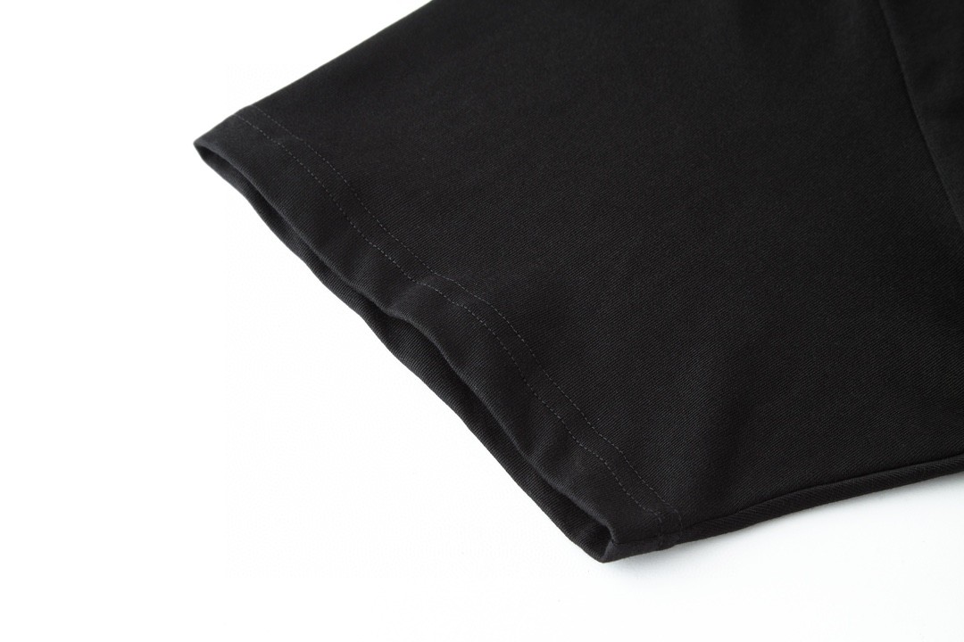 Balenciaga 巴黎世家 双 B字母刺绣Logo 短袖 T恤 圆领 短款 夏季 黑色