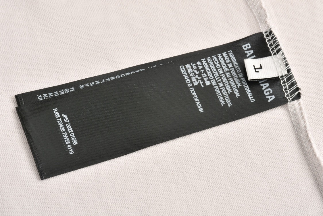 Balenciaga 巴黎世家 异性BB图案印花 圆领 短袖 T恤 夏季 白色 616036-XJEJC-9095