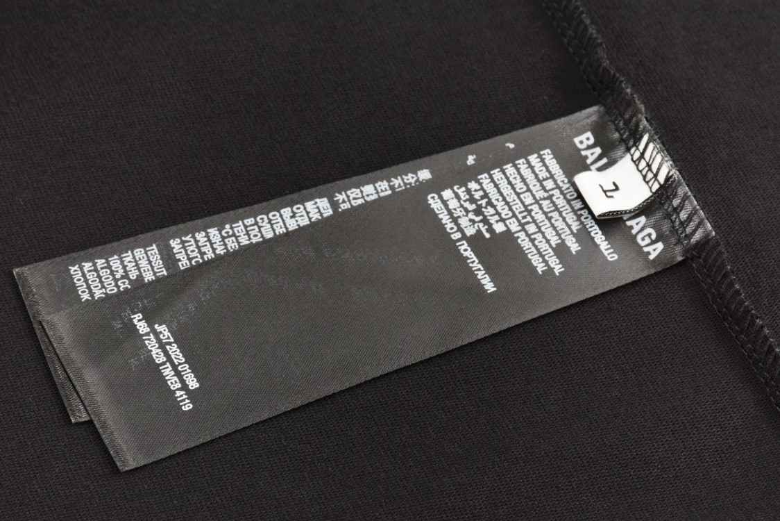 Balenciaga 巴黎世家 异性BB图案印花 圆领 短袖 T恤 夏季 黑色 616036-XJEJC-9095