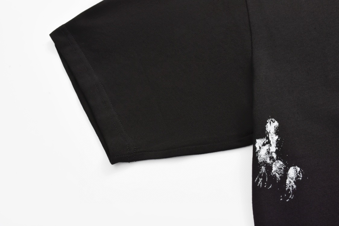 Balenciaga 巴黎世家 异性BB图案印花 圆领 短袖 T恤 夏季 黑色 616036-XJEJC-9095