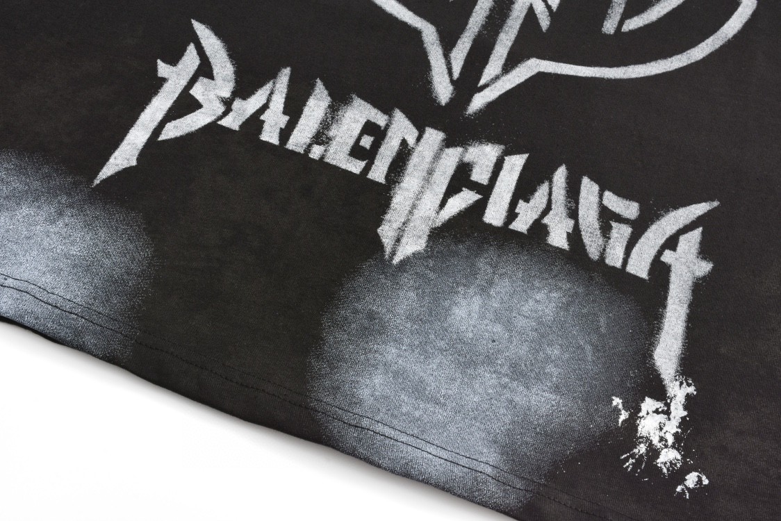 Balenciaga 巴黎世家 异性BB图案印花 圆领 短袖 T恤 夏季 黑色 616036-XJEJC-9095