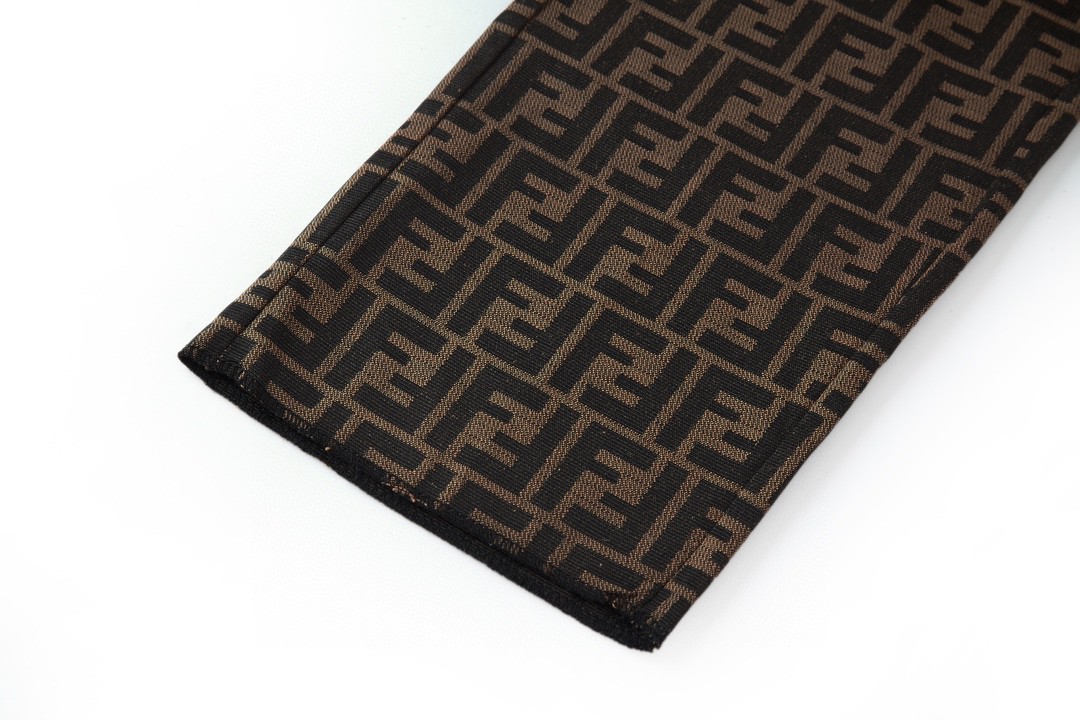 Fendi 芬迪 满印老花西装裤 长裤 裤子 休闲裤 棕色