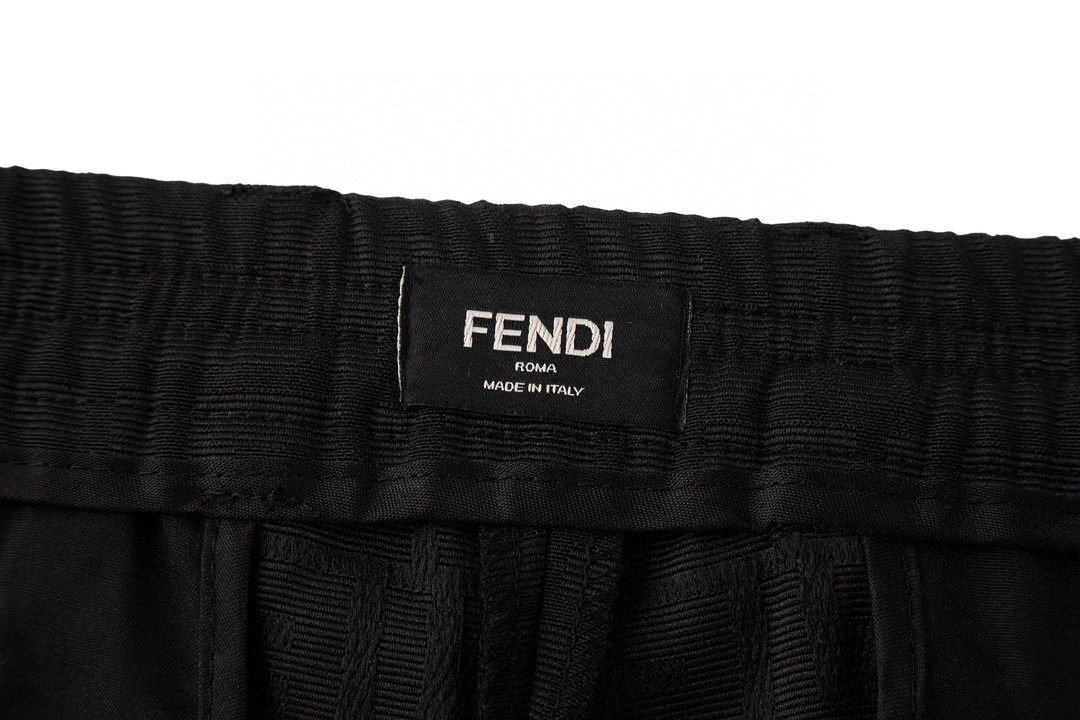 Fendi 芬迪 满印老花西装裤 长裤 裤子 黑色