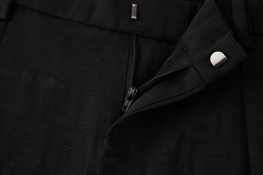 Fendi 芬迪 满印老花西装裤 长裤 裤子 黑色