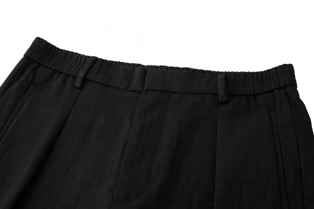 Fendi 芬迪 满印老花西装裤 长裤 裤子 黑色